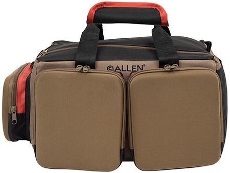 [026509008866] Allen 8305 Eliminator Rangemaster Tan Range Bag w/Pistol Rug, Multiple Exterior Pockets,  Rigid Bottom w/Feet For Stability