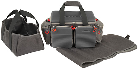 [026509054238] Allen 8325 Competitor Premium Gray Molded Lockable Range Bag w/Internal Tote  &  Fold-Up Gun Mat