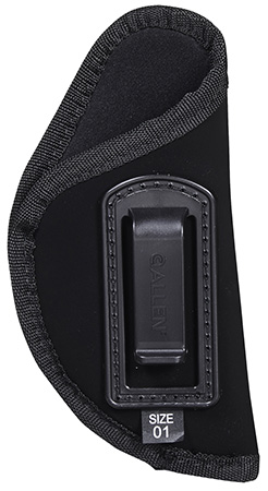 [026509446019] Allen 44601 Inside-The-Pant Conceal Carry Holster Size 01 IWB Black Ultrasuede Fabric, Fits Medium Frame Autos, Belt Clip Mount, Right Hand