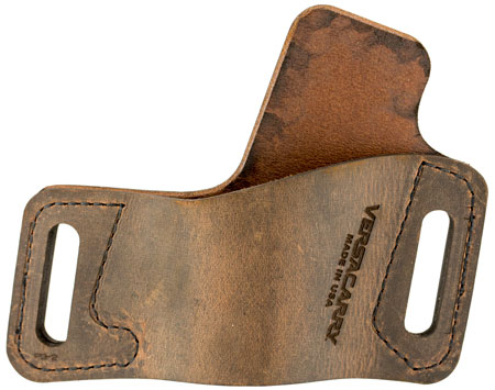 [643989153680] Versacarry WBOWB23 Protector S1 OWB Distressed Brown Leather Belt Slide Fits Large Semi-Auto Right Hand