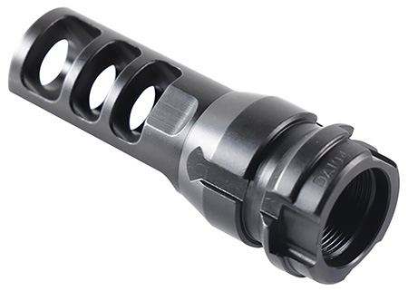 [810128160391] Dead Air DA102 KeyMount Muzzle Brake 5/8"-24 tpi 2.60" Black Steel