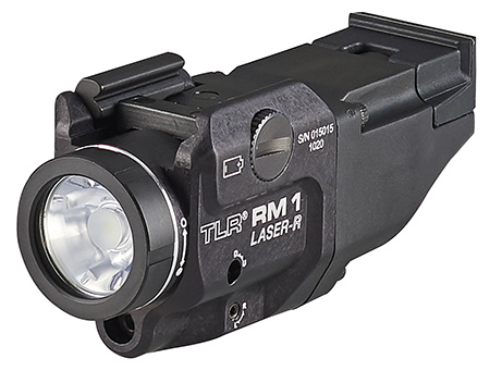 [080926694460] Streamlight 69446 TLR-1 RM w/Laser Black Anodized Aluminum,  500 Lumens White LED Bulb/Red Laser, 210 Meters Beam, Picatinny Rail Mount