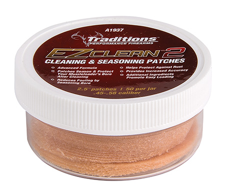 [040589020495] Traditions A1937 EZ Clean 2 Cleaning Patches 45/58 Cal 2.5" patches 50 Pkg
