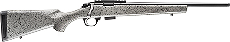 [043125110131] Bergara Rifles BMR005 BMR  Full Size 17 HMR 5+1/10+1 20" Matte Blued Steel Threaded Barrel  &  Drilled  &  Tapped Steel Receiver, Fixed Gray/Black Speckled Synthetic Stock