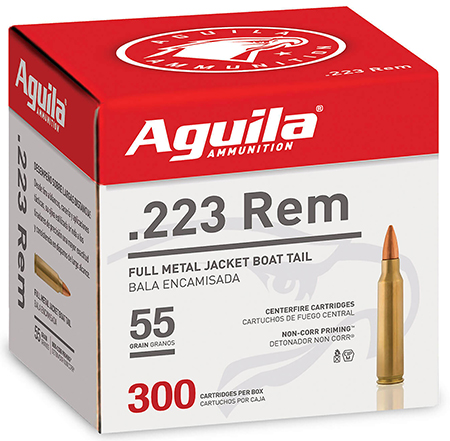 [640420014005] Aguila 1E223108 Target  &  Range Rifle 223Rem 55gr Full Metal Jacket 300 Per Box/4 Case