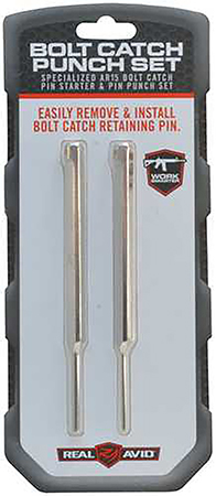 [813119012952] Real Avid AVBCPS Bolt Catch Punch Set Silver 223 Rem/5.56x45mm NATO AR-Platform 2 Pieces
