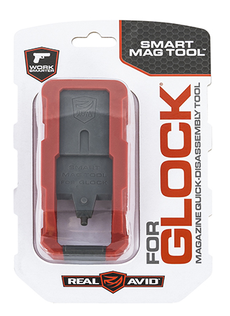 [813119012945] Real Avid AVGLOCKMT Smart Mag Tool  Compatible w/Glock, Gray/Red Plastic