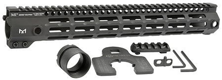 [812102033011] Midwest Industries MIG4M14 Tactical G4M Handguard AR-15 Black Hardcoat Anodized Black 14" 6061-T6 Aluminum M-LOK