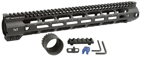 [812102033202] Midwest Industries MICRL30815  Combat Handguard AR-308/LR-308 Black Hardcoat Anodized 15" 6061-T6 Aluminum