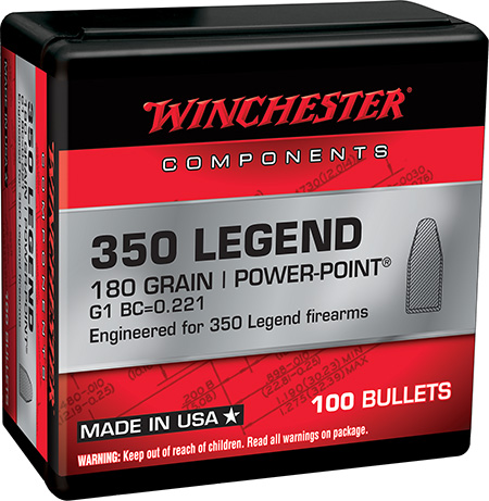 [020892634343] Winchester Ammo WB350P180X Centerfire Rifle  350Legend 180gr Power Point 100 Per Box/10 Case