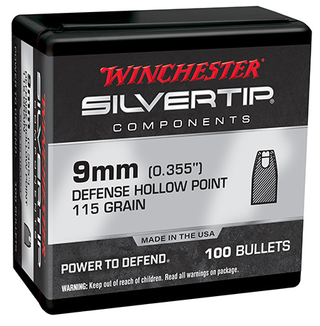 [020892634282] Winchester Ammo WB9ST115X Centerfire Handgun Reloading 9mm 115gr Silvertip Hollow Point 100 Per Box/10 Case