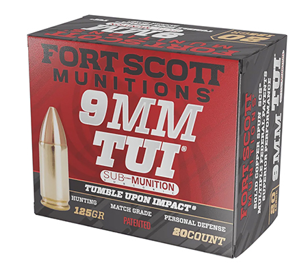 [753677048126] Fort Scott Munitions 9MM125SCVSS Tumble Upon Impact (TUI)  9mmLuger Subsonic 125gr Solid Copper Spun 20 Per Box/25 Case