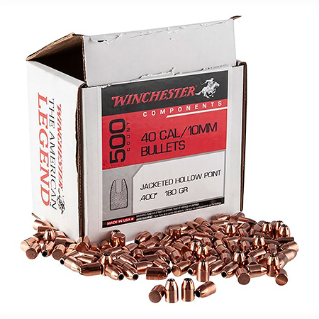 [020892642454] Winchester Ammo WB40HP180D Centerfire Handgun Reloading 40S&W 180gr Jacketed Hollow Point 500 Per Box/3 Case
