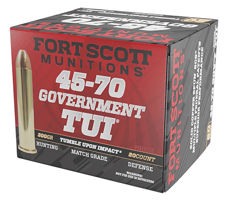[758381721396] Fort Scott Munitions 4570300SCV1 Tumble Upon Impact (TUI) Brush Hog 45-70Gov 300gr Solid Copper Spun 20 Per Box/10 Case