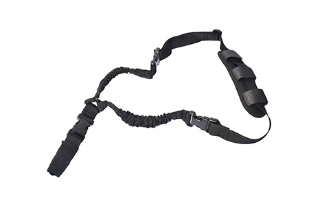 [819644027621] Rukx Gear ATICT1PSB Tactical Single Point Sling Black Nylon Adjustable Bungee