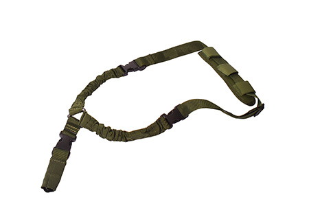 [819644027645] Rukx Gear ATICT1PSG Tactical Single Point Sling Green Nylon Adjustable Bungee