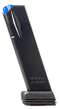 [765595800403] Mec-Gar MGCZ7519M CZ  19rd Extended 9mm Luger Fits CZ75B/CZ Shadow 2/CZ 75 SP-01/CZ Shadow/CZ 85B Blued w/Anti-Friction Coating Carbon Steel
