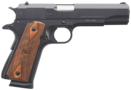 [8053800942126] Charles Daly 440111 1911 Field Grade 45 ACP 8+1 5" Stainless Steel Barrel, Black Serrated Steel Slide, Black Steel Frame w/Beavertail, Walnut Diamond Checkered Grip