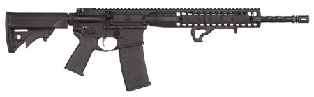 [860942000229] LWRC ICDIR5B16 LWRCI Direct Impingement 5.56x45mm NATO 16.10" 30+1 Black Anodized Black 6 Position Stock Black Magpul MOE+ Grip