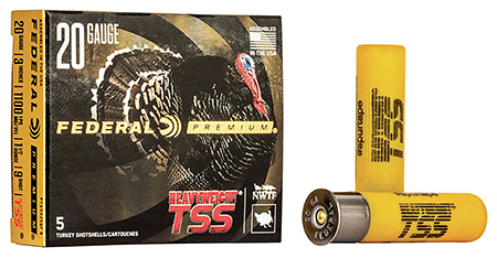 [604544647488] Federal PTSSX259F9 Premium Turkey Heavyweight TSS 20Gauge 3" 1 1/2oz 9Shot 5 Per Box/50 Case