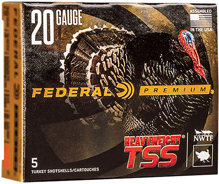 [604544670417] Federal PTSSX257F9 Premium Turkey Heavyweight TSS 20Gauge 2.75" 1 1/8oz 9Shot 5 Per Box/50 Case