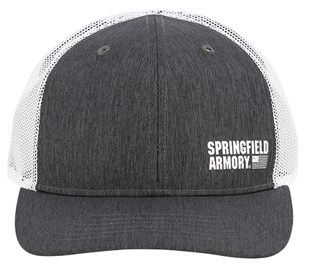 [706397940638] Springfield Armory GEP2382 Flag Trucker Hat Black/Gray Adjustable Snapback OSFA Structured