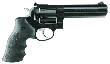 [736676017560] Ruger 1756 GP100  Sports South Exclusive 357 Mag 6rd 5" Blued Full Lug Steel Barrel, Blued Cylinder  &  Steel Frame, Black Finger Groove Rubber Grip