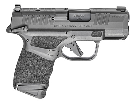 [706397934736] Springfield Armory HC9319BOSPMS Hellcat OSP 9mm Luger 11+1/13+1 3" Black Melonite Steel Barrel, Black Melonite Optic Ready/Serrated Slide, Black Polymer Frame w/Picatinny Rail, Adaptive Texture Grip