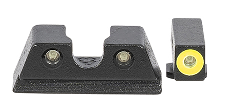 [810013521283] Meprolight USA 402203121 Hyper-Bright  Green Tritium Yellow Outline Front Sight-Green Tritium Black Outline Rear Sight Glock 42/43