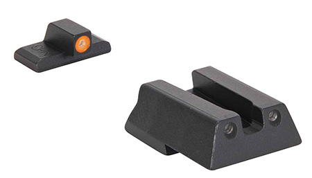 [810013521436] Meprolight USA 415453131 Hyper-Bright  Green Tritium Orange Outline Front Sight-Green Tritium Black Outline Rear Sight HK VP9/HK45/HK45C
