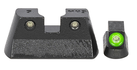 [810013521368] Meprolight USA 477773111 Hyper-Bright  Green Tritium Green Outline Front Sight-Green Tritium Black Outline Rear Sight CZ 75/82/83/85