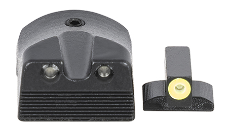 [810013522273] Meprolight USA 412183121 Hyper-Bright  Green Tritium Yellow Outline Front Sight-Green Tritium Black Outline Rear Sight Kimber 1911 Slant