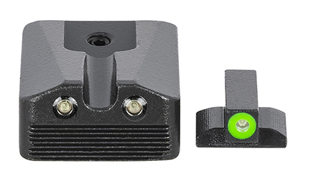 [810013522310] Meprolight USA 412213111 Hyper-Bright  Green Tritium Green Outline Front Sight-Green Tritium Black Outline Rear Sight Kimber 1911 WEDGE