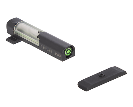 [810013522204] Meprolight USA 632163108 FT Bullseye Front Sight Green/Tritium/Fiber Optic Black Frame, Fits Sig Sauer P365, Dovetail Mount