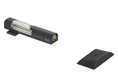 [810013522228] Meprolight USA 632213108 FT Bullseye Front Sight Green/Tritium/Fiber Optic Black Frame, Fits Smith  &  Wesson M & P Shield, Dovetail Mount