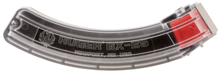 [736676905911] Ruger 90591 BX-25  25rd Magazine Fits Ruger 10/22/SR/77/Charger 22LR BX-25 Clear