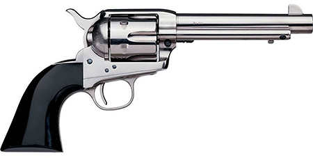 [810012512251] Taylors  &  Company 0420N00 1873 Cattleman 44-40 Win Caliber with 4.75" Barrel, 6rd Capacity Cylinder, Overall Nickel-Plated Finish Steel  &  Black Polymer Grip