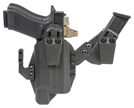 [604544673821] Blackhawk 416876BK Stache  IWB Size 76 Black Polymer Belt Clip Compatible w/Glock 43X/48 w/SureFire XSC Ambidextrous