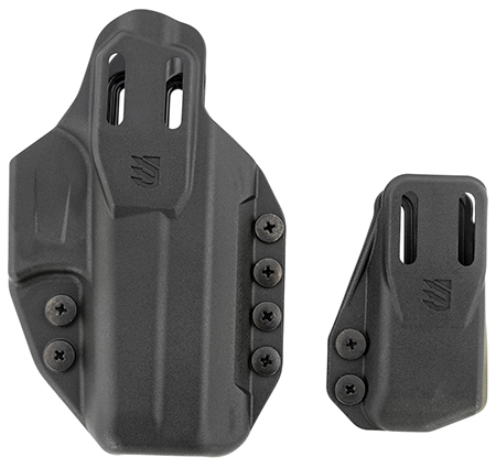 [604544673708] Blackhawk 416102BK Stache Premium Kit IWB Size 02 Black Polymer Belt Clip Compatible w/Glock 19/23/32/44/45 Includes Mag Carrier Ambidextrous