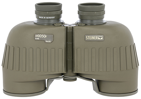 [840229102167] Steiner 2663 M1050 Laser Protection Filter 10x50mm SUMR Military Ranging Reticle Floating Prism Sports-Auto Focus, OD Green Makrolon w/Rubber Armor