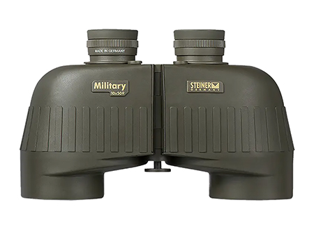 [840229102167] Steiner 2663 M1050 Laser Protection Filter 10x50mm SUMR Military Ranging Reticle Floating Prism Sports-Auto Focus, OD Green Makrolon w/Rubber Armor