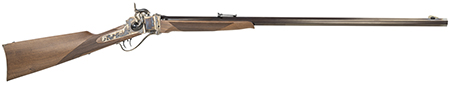 [839665006467] Taylors  &  Company 210120 1863 Sharps Sporting 45 Cal Percussion 1rd 32" Blued Octagon Barrel, Color Case Hardened Rec, Walnut Furniture, Double Set Trigger, Dovetail Ladder Sight