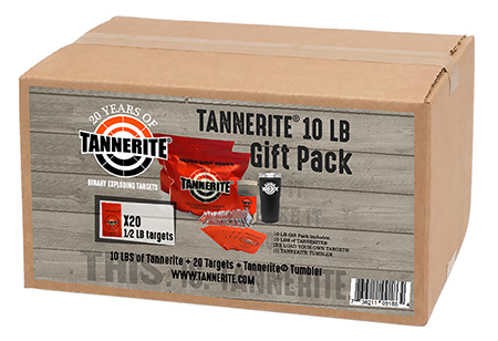[736211091864] Tannerite GIFTPACK Thermal Tumbler Gift Pack Impact Enhancement Explosion White Vapor Centerfire Rifle Firearm 10 lb Includes Tumbler 20 Targets
