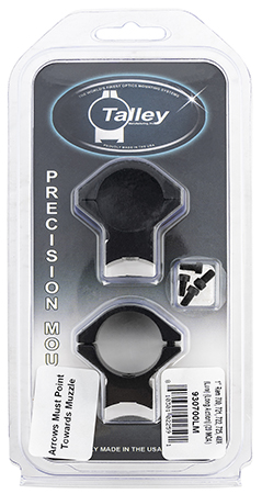 [810301022591] Talley 930700LM Scope Mount/Ring Combo  Black Anodized Aluminum 1" Tube Remington 700/721/722/725/40X Low Rings Long Action 20 MOA