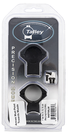 [810301022607] Talley 940700LM Scope Mount/Ring Combo  Black Anodized Aluminum 1" Tube Remington 700/721/722/725/40X Medium Rings Long Action 20 MOA