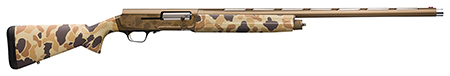 [023614997504] Browning 0119072005 A5 Wicked Wing 12 Gauge 26" 4+1 3.5" Burnt Bronze Cerakote Vintage Tan Camo Fixed Textured Grip Panels Stock Right Hand (Full Size) Includes Banded Invector-DS Extended Chokes