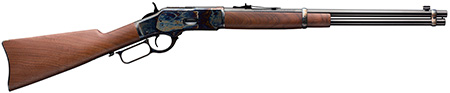 [048702019708] Winchester Repeating Arms 534280137 Model 1873 Competition Carbine High Grade Full Size 38 Special 357 Mag 10+1 20" Polished Blued Steel Barrel, Color Case Hardened Drilled  &  Tapped Steel Receiver, Gr