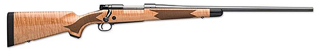 [048702022319] Winchester Repeating Arms 535218294 Model 70 Super Grade 6.5 PRC Caliber with 3+1 Capacity, 24" Barrel, Polished Blued Metal Finish, Gloss AAA Maple Stock  &  No Sights Right Hand (Full Size)