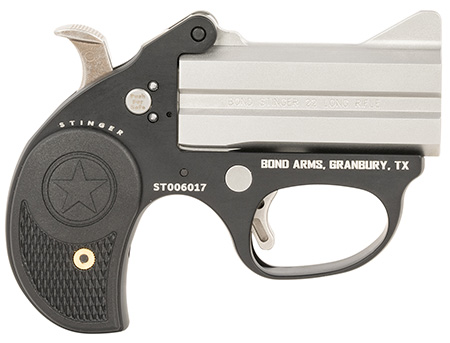 [855959003981] Bond Arms BAST Stinger  22 LR 2rd, 3" Double Matte Stainless Steel Barrel, Anodized Aluminum Frame, Black Nylon Grip, Rebounding Hammer, Crossbolt Safety