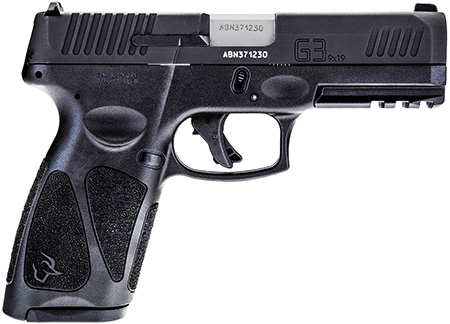[725327626480] Taurus 1G3B94110 G3  9mm Luger 10+1 4" Barrel, Black Finish Picatinny Rail Frame, Serrated Matte Black Tenifer Steel Slide, Polymer Grip Includes 2 Mags